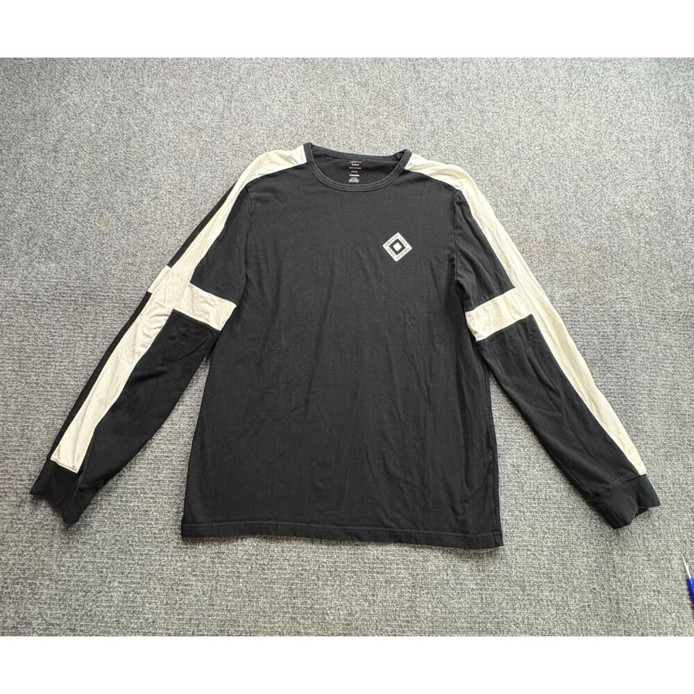 American Eagle Shirt Mens M Black ApresActive Colorblock Athletic Sporty Casual‎